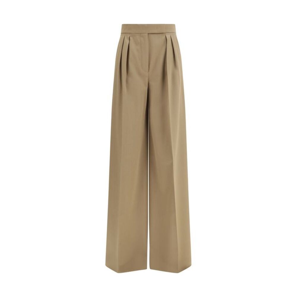 Max Mara Beige Wool Casual Women's Pants